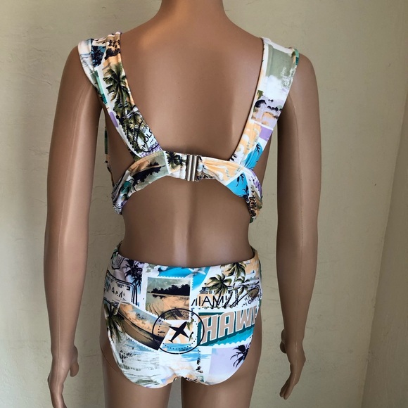 Royalty By MALUMA Women’s Size L One Piece Swimsuit Baiting Suit Welcome MIAMI - Picture 3 of 16
